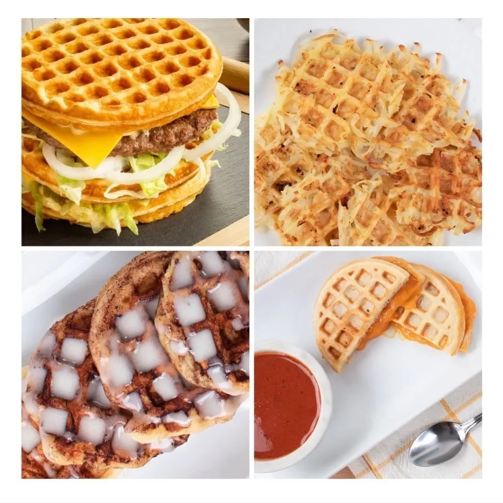 NEW NOSTALGIA MyMini Red Waffle Maker